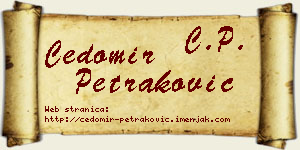 Čedomir Petraković vizit kartica